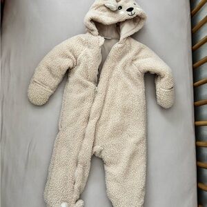 Koala Kids Cream Fleece Bear Footie